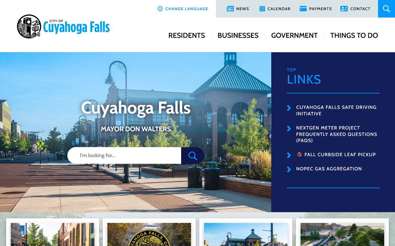 Cuyahoga Falls Ohio city portal for criminal history information