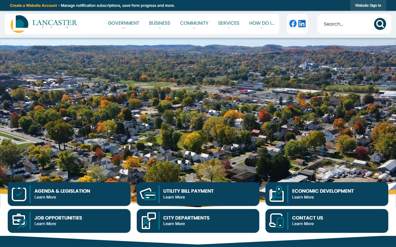 Lancaster Ohio city portal for criminal history and public records