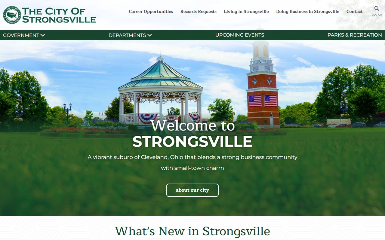 Strongsville Ohio city portal for public records and criminal history