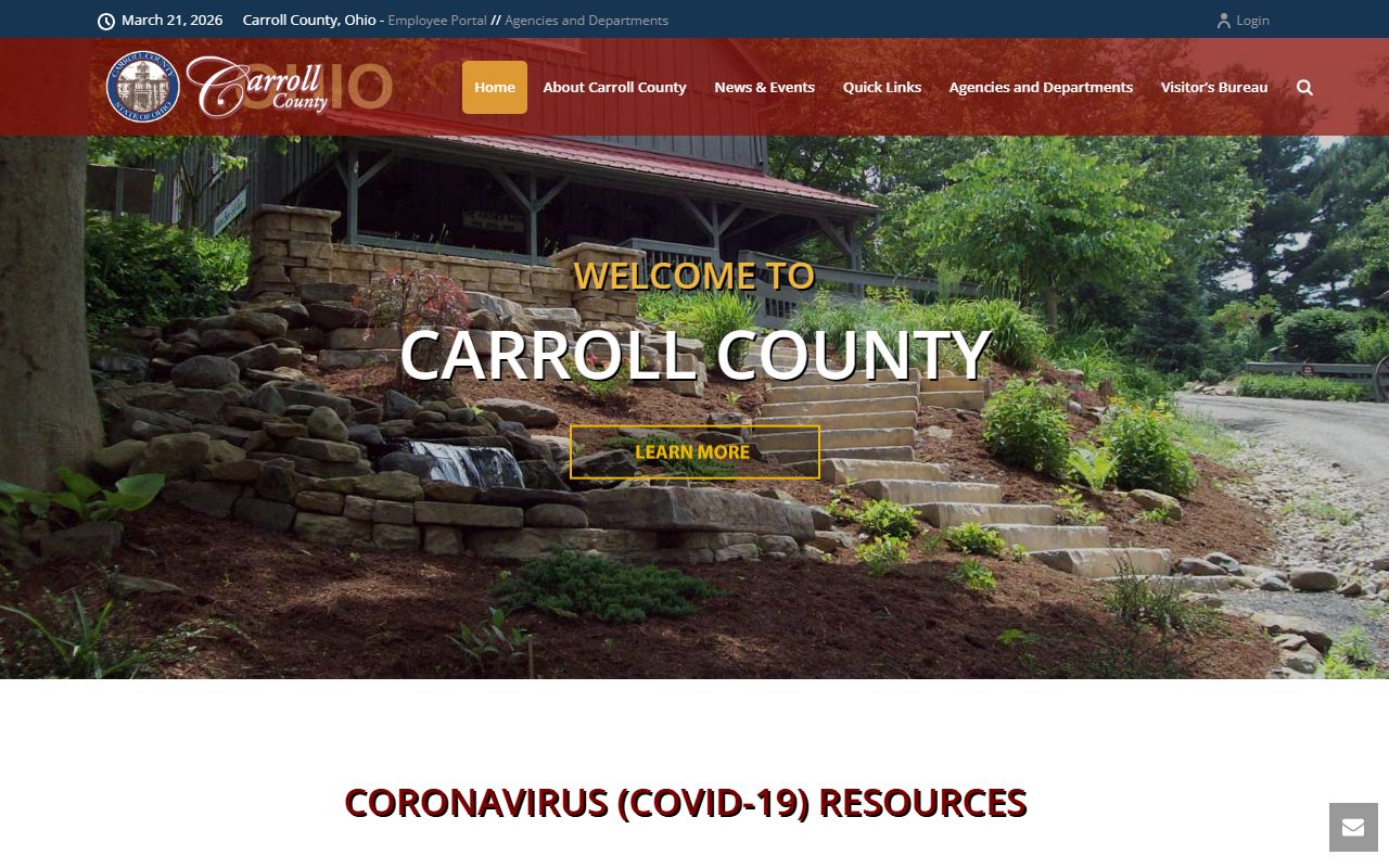 Carroll County Ohio government portal for criminal history records
