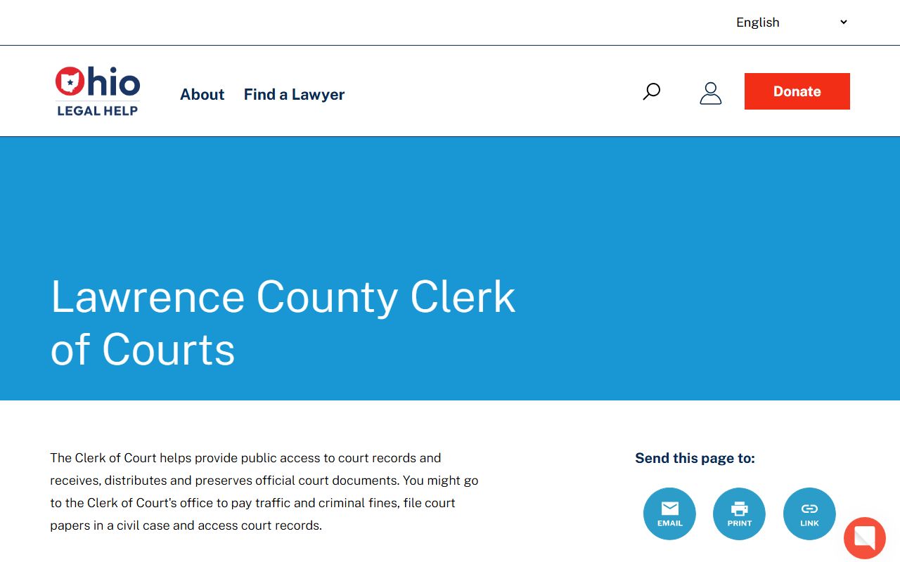 Ohio Legal Help resource for Lake County criminal history record assistance