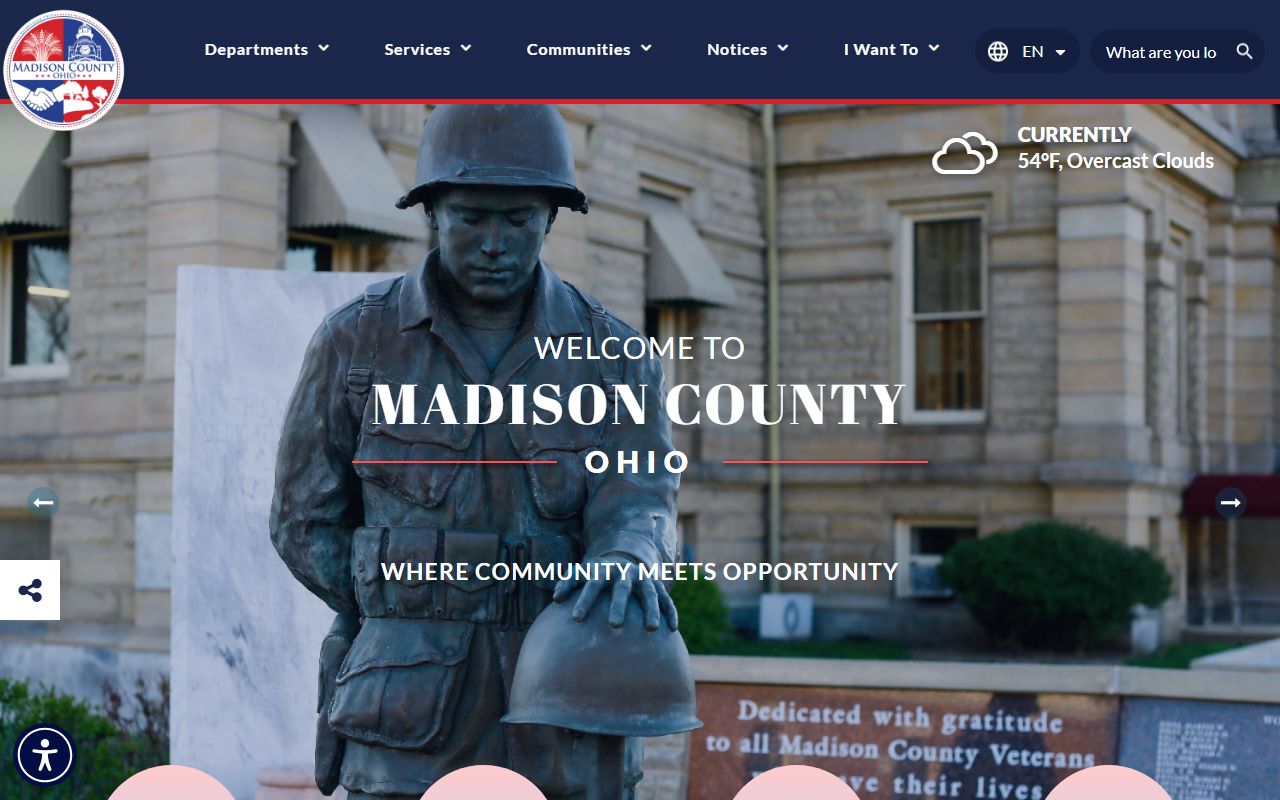 Madison County government portal for criminal history searches