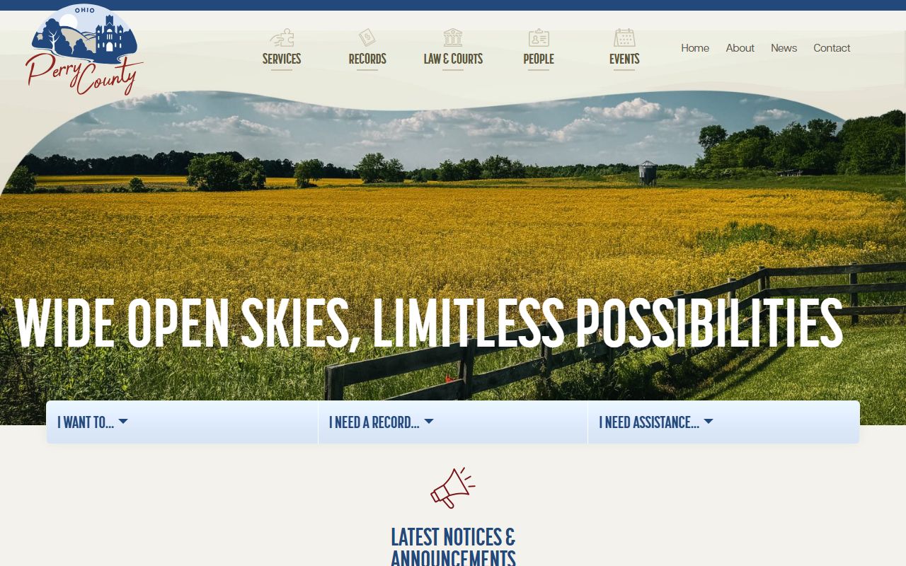 Perry County Ohio government portal for criminal history records