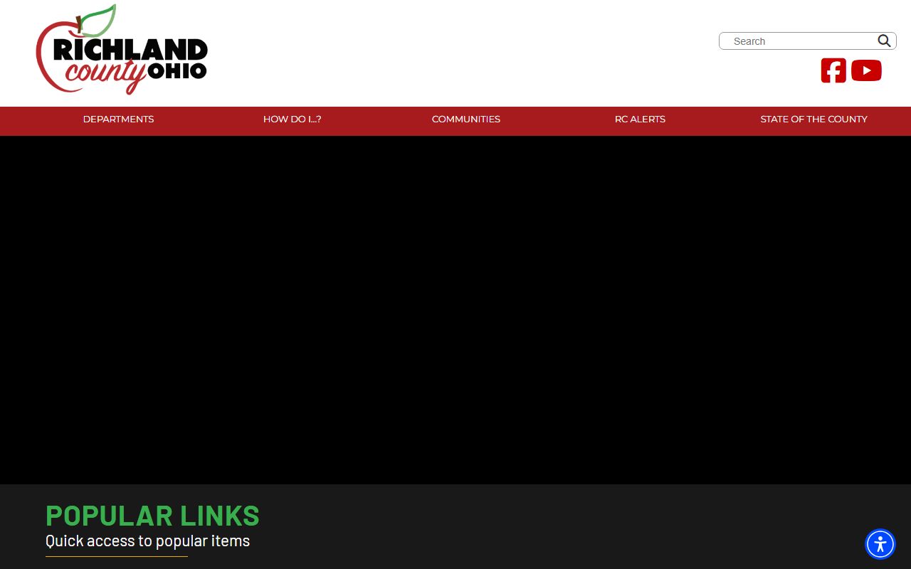 Richland County Ohio government portal for criminal history records