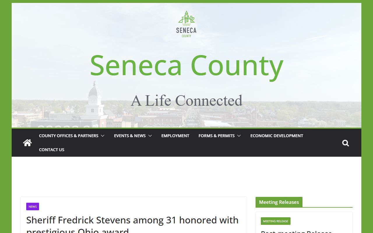 Seneca County Sheriff's Office for criminal history and arrest records