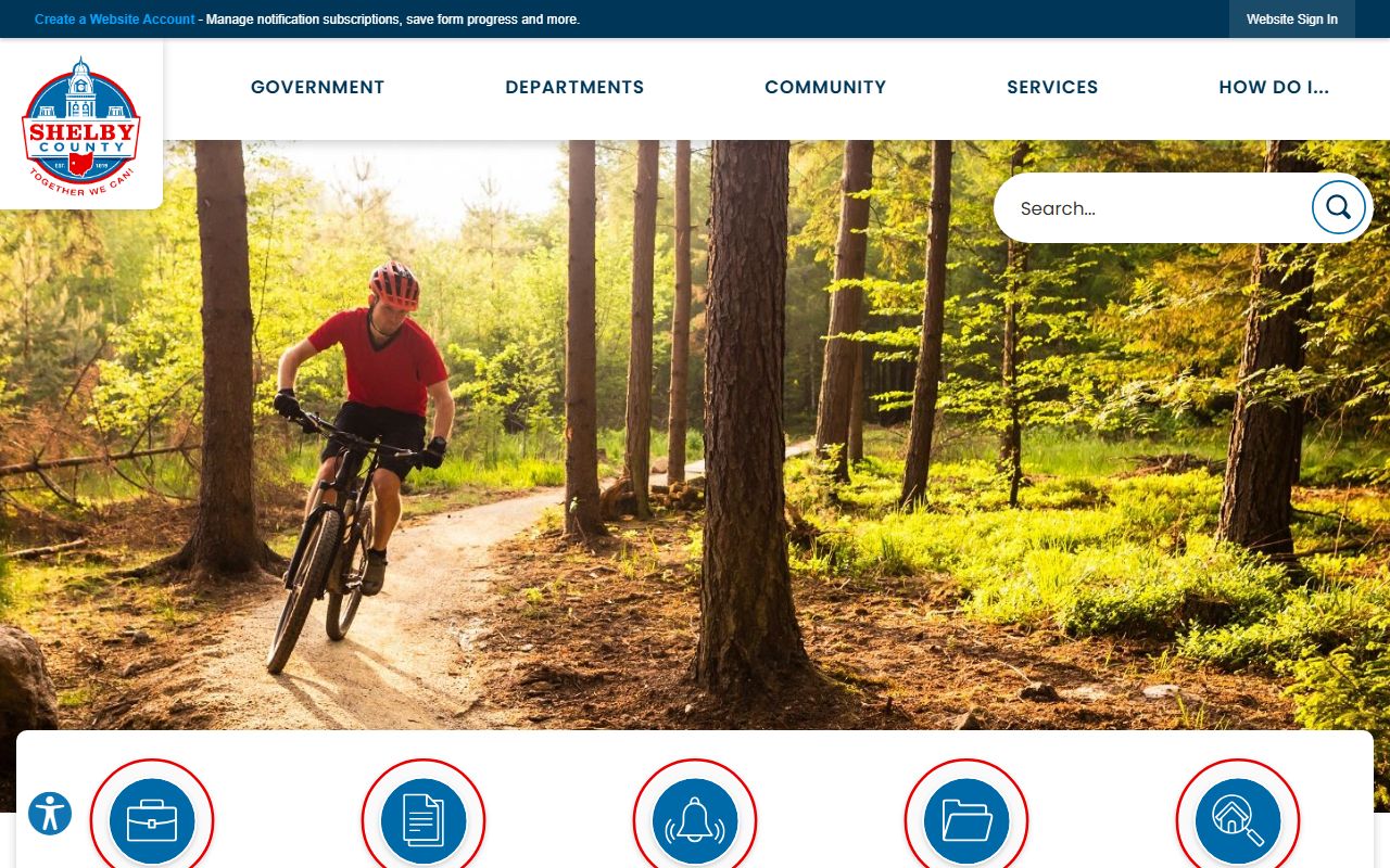 Shelby County Ohio government portal for criminal history records