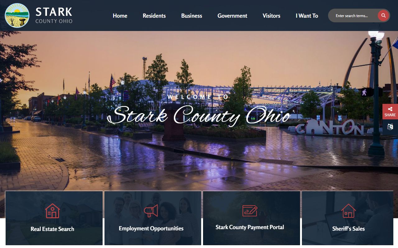Stark County Ohio government portal for criminal history records