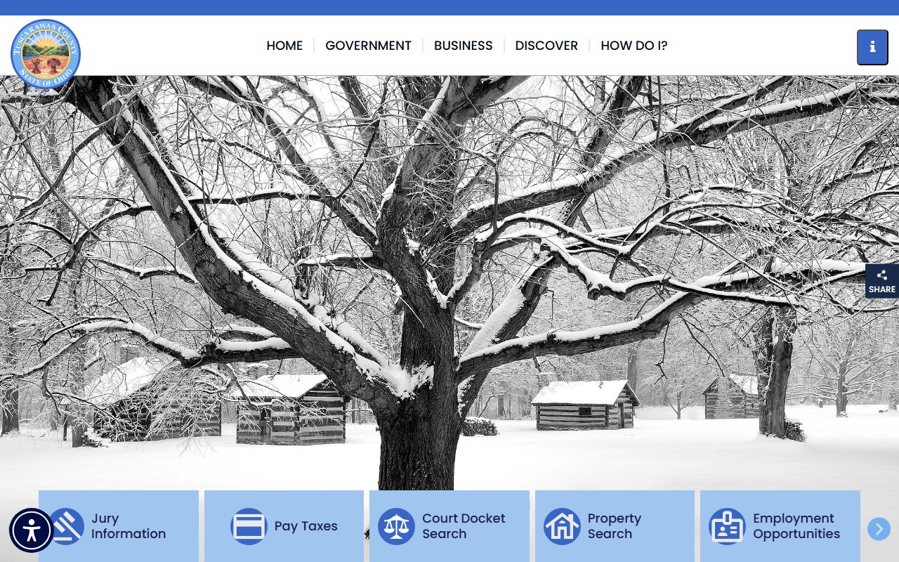 Tuscarawas County Ohio government portal for criminal history searches