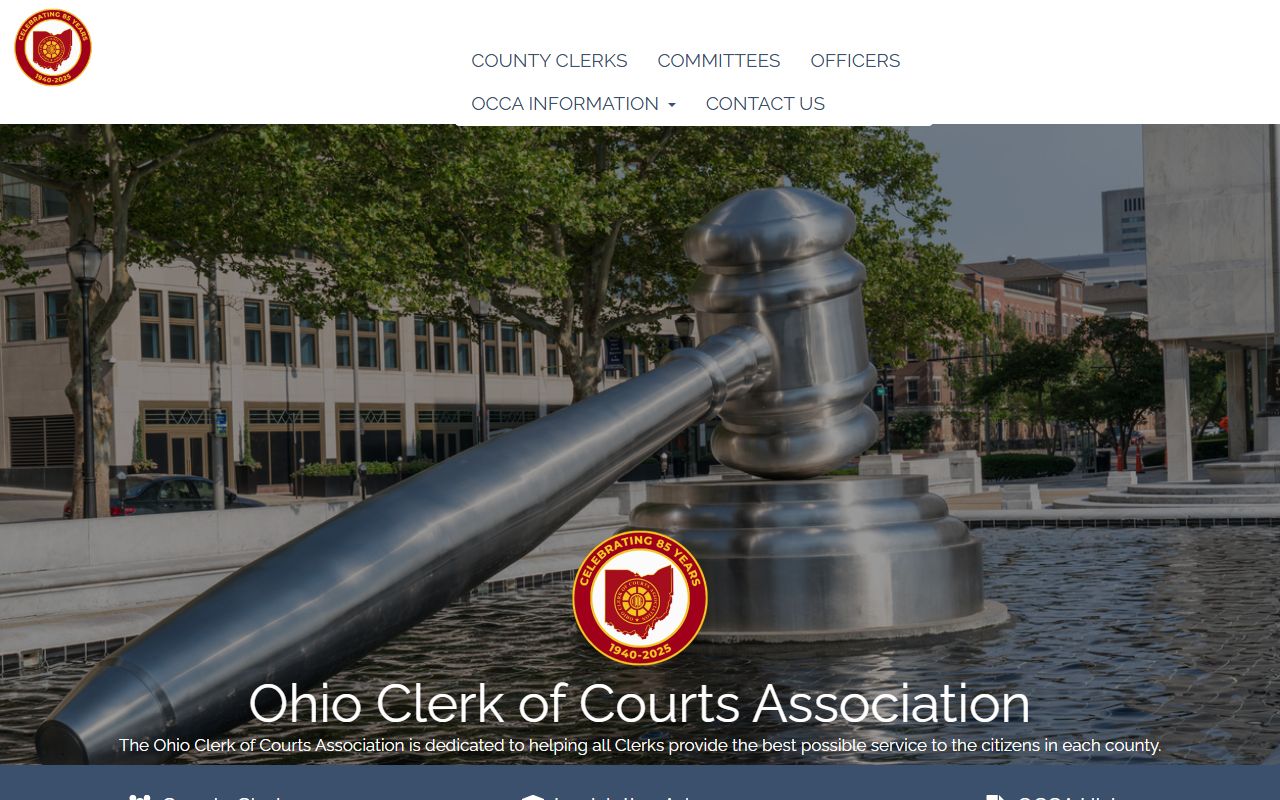 Ohio Clerk of Courts Association criminal history records directory